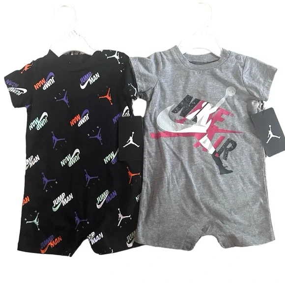 NWT Nike Air Jordan Jumpman Romper Lot Set 3-6 months - Picture 1 of 3